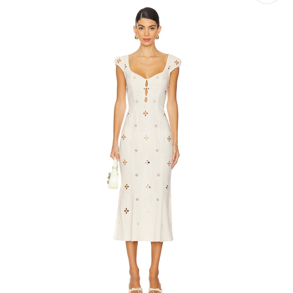 Mirror Palais  Maria Dress in Leite